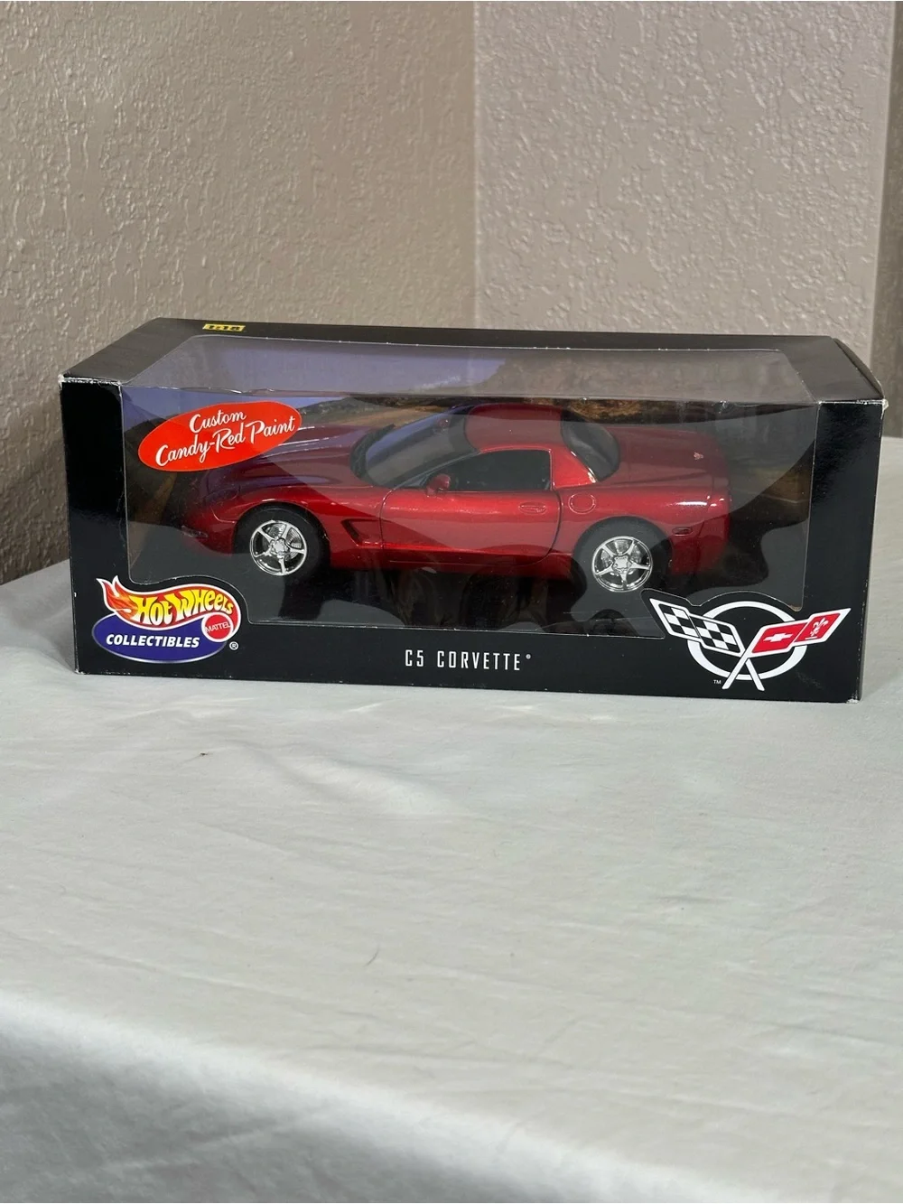 Hot Wheels 1:18 C5 Corvette Custom Candy-Red Paint Vintage 2000 Die-Cast